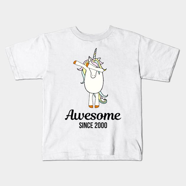 Awesome since 2000 Kids T-Shirt by hoopoe